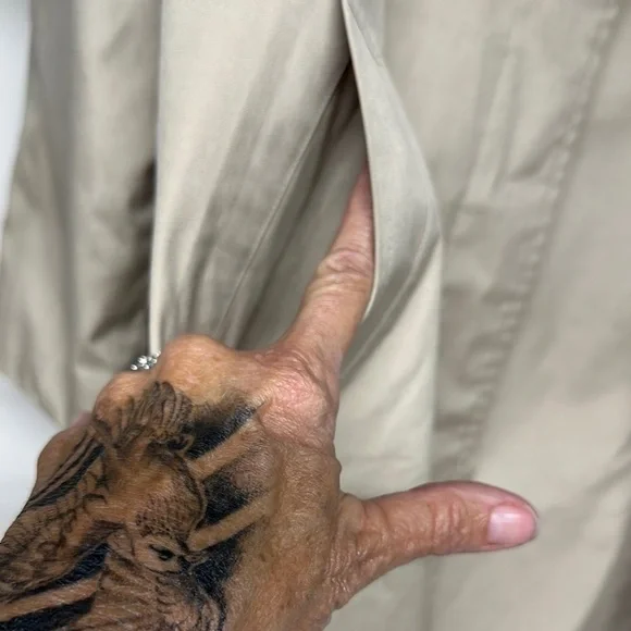 LONDON FOG MAINCOAT EDITION BEIGE ALL WEATHER TRENCH COAT 14 REG 44" LONG - Picture 4 of 12